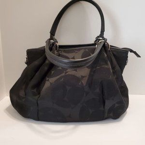 Savoy Black Fabric Handbag